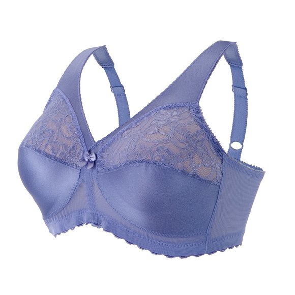 Set of 3! 46B Glamorise MAGIC LIFT Full Figure Bra (COMFORT-STRAPS) Blue-Ice - Picture 8 of 13